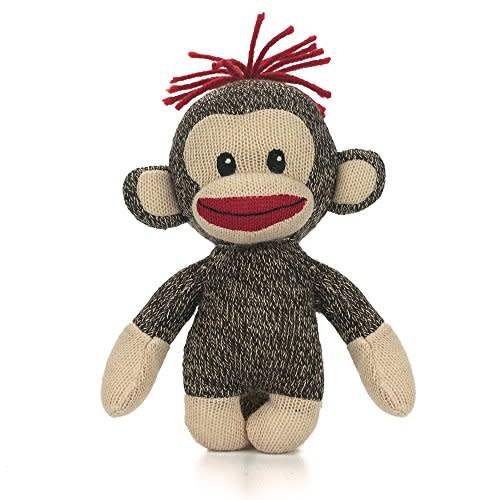 Plushland Original Curioso Brown Sock Monkey, Hand Knitted, Stuffed Animal Toy Gift-for Kids, Babies, Teens, Girls and Boys Baby Doll Present Puppet 6 Inches