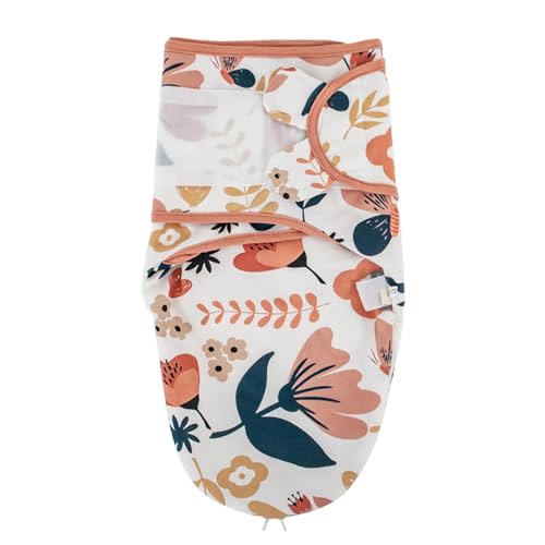 HOUSBAY 100% Cotton Baby Swaddle Blanket Boy Girl Soft Material Newborn Adjustable Swaddles for 0-3 Months 2-Way Zipper Sleep Sack 1 Pack Wrap Set