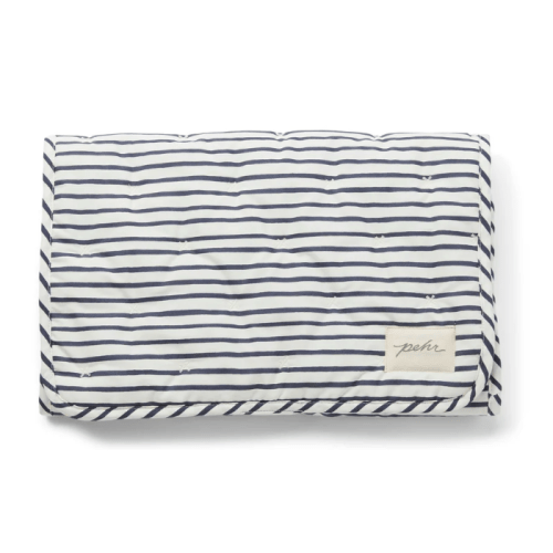 Blue Striped On the Go Portable Changing Pad