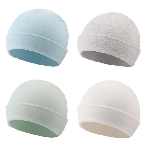 LQCrafK Cotton Newborn Baby Boys Hat Baby Beanie for Girls Newborn Hospital Hat Autumn Winter (4PCS-B,0-6 Months)