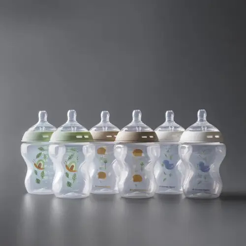 Tommee Tippee Natural Start Anti-Colic Baby Bottle With Slow Flow Teat 260Ml 0M+ 6Pack Assorted | Baby Bunting AU