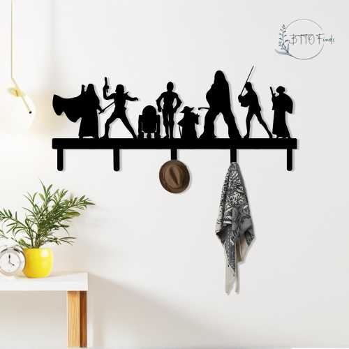 Star Wars Wall Hooks,Jedi Temple Coat Hangers,Sci-Fi Closet Hooks,Death Star Themed Decor,Geeky Entryway Hooks,Galaxy Home Accent,Wall Hooks
