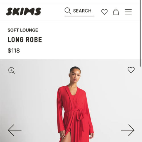 SOFT LOUNGE LONG ROBE | CHERRY | SKIMS