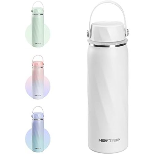 HEYTRIP Vacuum Insulated Breastmilk Cooler Bottle, 20oz Stainless Steel Portable Breastmilk Chiller, Reusable Storage Container Keeps Milk Fresh for 36+ Hours, TSA Approved, Snow White