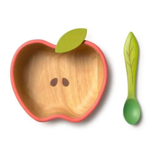 Oli & Carol Pepa Apple Bowl & Spoon - Eco Baby Feeding Set – The Natural Baby Company