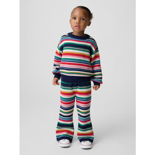 Baby & Toddler Striped Flare Sweater Pants