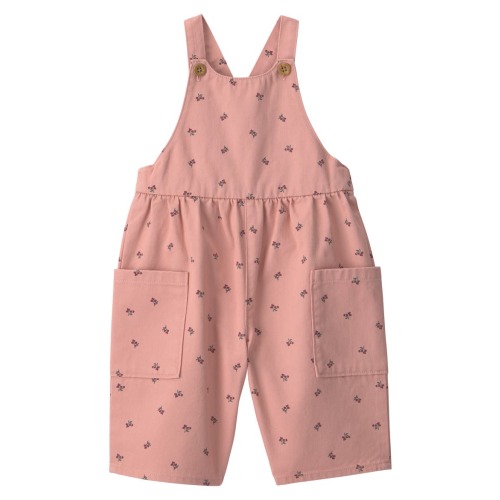 Kids' Floral Organic Cotton Twill Overalls