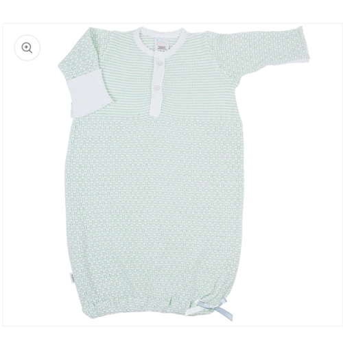 Paty Knit, Long Sleeve, Solid Color Placket Gown