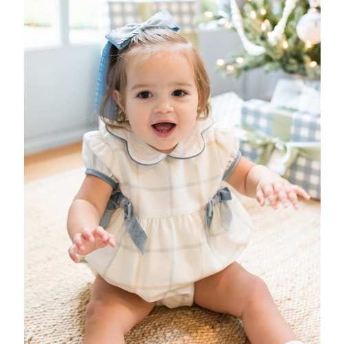 Edgehill Collection x The Broke Brooke Baby Girls Sophia Plaid Bow Bubble