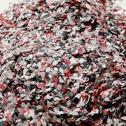 Taiyin 2.8 Kg/ 6.17 lb Blend Decorative Color Chips Epoxy Flakes for Garage Floor Blend Concrete Coatings Paint Chips for Wall Interior Exterior Basement(Black, White, Grey, Red,2-4 mm)