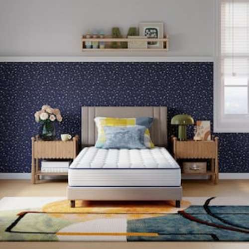 Cozy Twin Medium Firm Hybrid Mattress, 6 in. in a Box with Smarts Coil Mattress