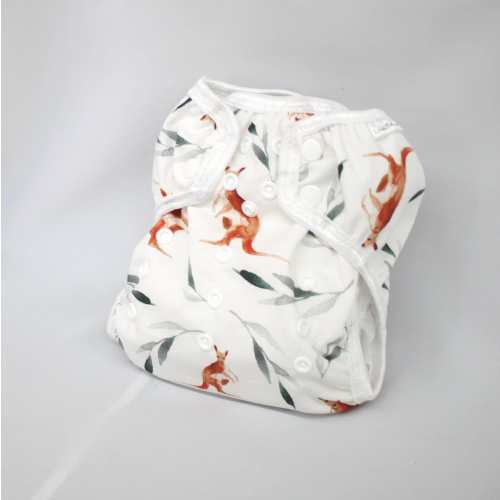 One Size Kangaroo and Eucalyptus cloth diaper for prefolds or inserts, OS Diaper cover, AI2 Diaper,