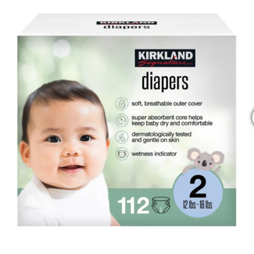 Kirkland Signature Diaper Size 2, 112-count | Costco