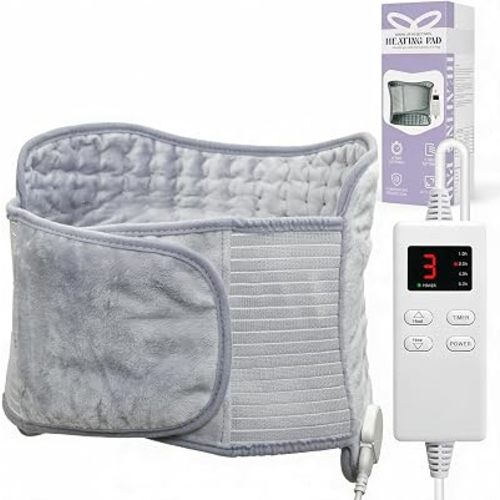 Electric Heating Pad for Back Pain, Neck & Shoulder, 4 Timers, Moist Heat