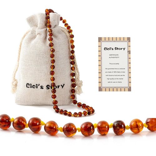 Cici's Story Baltic Amber Necklace (Cognac) - Certified Authentic Baltic Amber