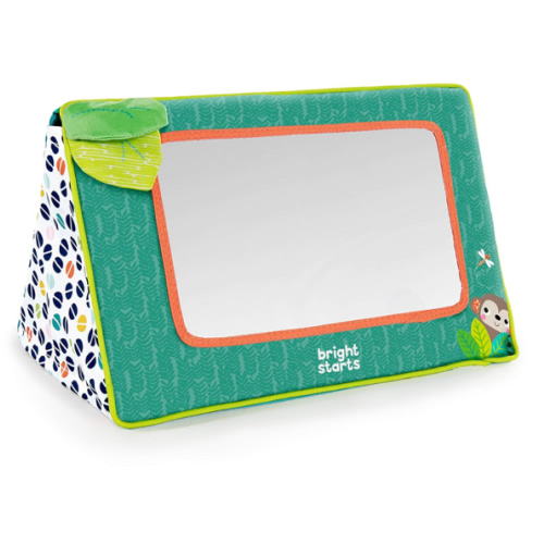 Bright Starts Sit and See Safari Floor Mirror Tummy Time Activity Toy, Ages Newborn +