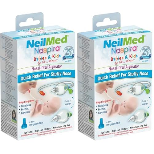 NeilMed Naspira Nasal-Oral Aspirator (Pack of 2)