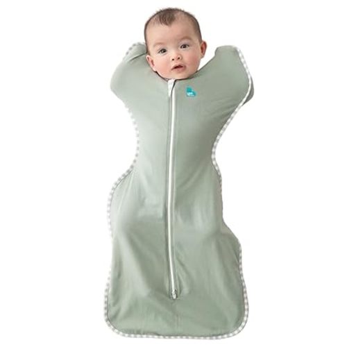 Love to Dream Swaddle Up, Baby Sleep Sack, Self-Soothing Swaddles for Newborns, Get Longer Sleep, Snug Fit Helps Calm Startle Reflex, Lite 0.2 Tog, 13-19 lbs, Olive