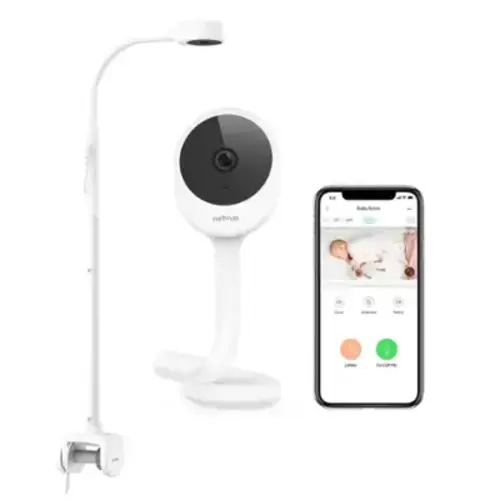 Peekababy - Smart Baby Monitor Camera, App-Based Monitoring, 2K Video, Sleep Tracking, Cry Detection, Two-Way Audio - White