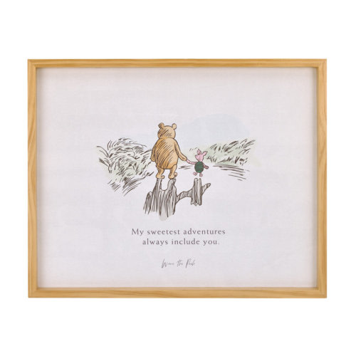 Disney NoJo Winnie the Pooh Classic Pooh My Sweetest Adventures Always Include You with Piglet One Framed Art | Wayfair