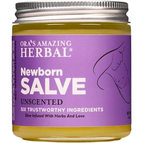 Ora's amazing Herbal, Newborn Salve, Diaper Rash Cream, Calendula Baby Balm, EWG Verified Baby Ointment, Acne Eczema, Butt Cream, Infant Massage, Natural Paraben Free, Good for Sensitive Skin