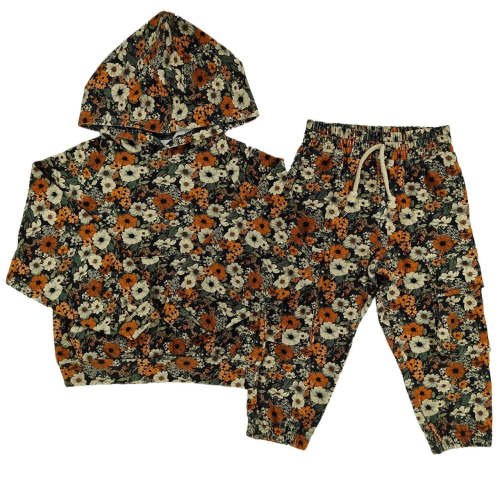 Rustic Blooms Cargo Hoodie Set