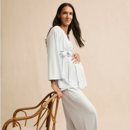 LAKE | Women | DreamModal Pajamas | Fog Maternity Kimono Bundle
