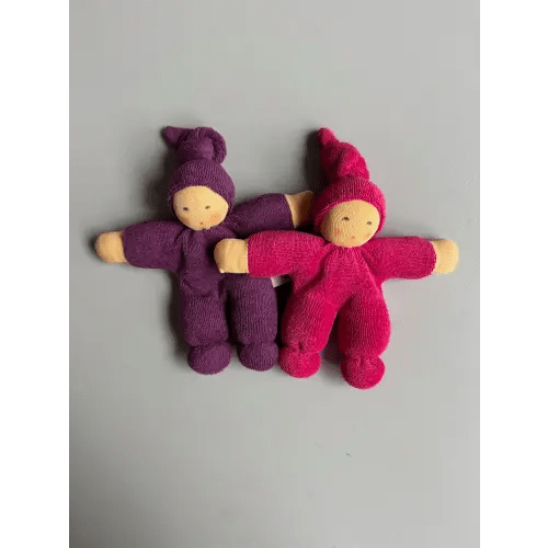 nanchen natur, organic cuddling dolls, purple — BÖF s
