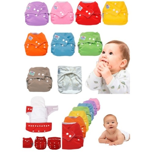 Wish | 2018 Reusable Baby 9 colors Washable Cloth Babyland Diaper Nappy One Size