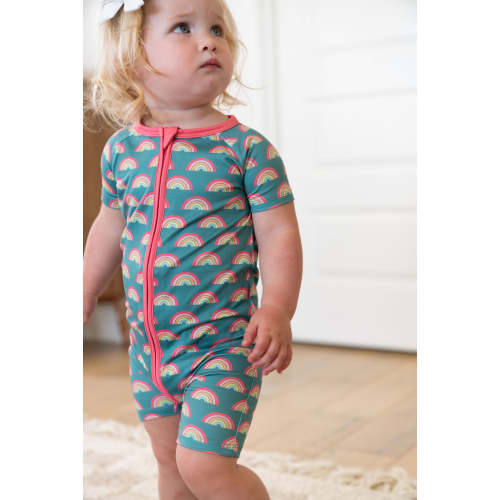 RAINBOWS | SHORT ZIPPER ONE PIECE