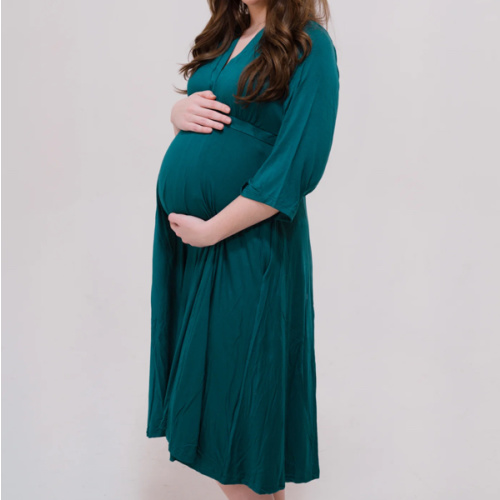 Amelia Labor & Postpartum Gown in Deep Teal – Lila
