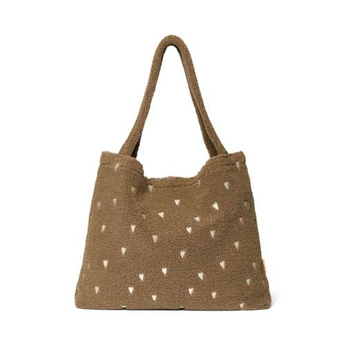 Teddy Hearts Mom Bag | Brown Hearts