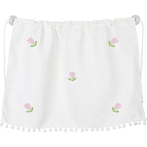 Car Side Windshield Sunshade, UV Protection Auto Window Sunshades Curtain for Baby, Universal Automotive Travel Blackout Privacy Accessories for Car Interior (Five Small Tulips)