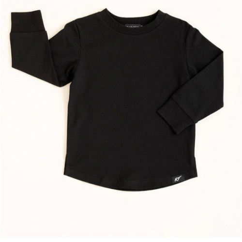 Black Essential Long Sleeve Tee | RAD TOD – Rad Tod