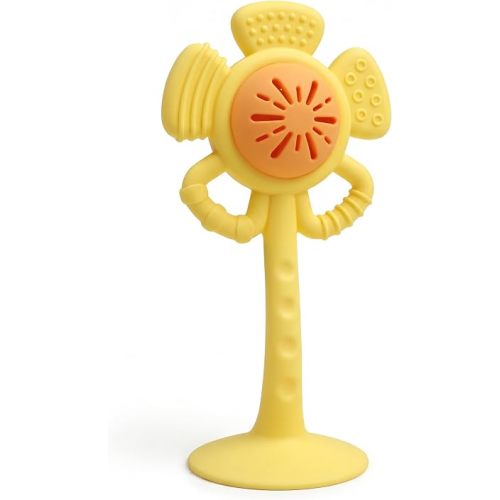 Suction Cup Toys for Babies, Silicone High Chair Toy Silicone Rattle