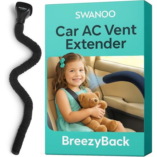 Car AC Vent Extender | Air Vent Hose for Backseat | Directs Cool or Hot Air to Kids & Pets | Universal Fit | Extends Up to 10 FT | AC Tube for Baby Car | Back Seat Air Conditioning | BreezyBack