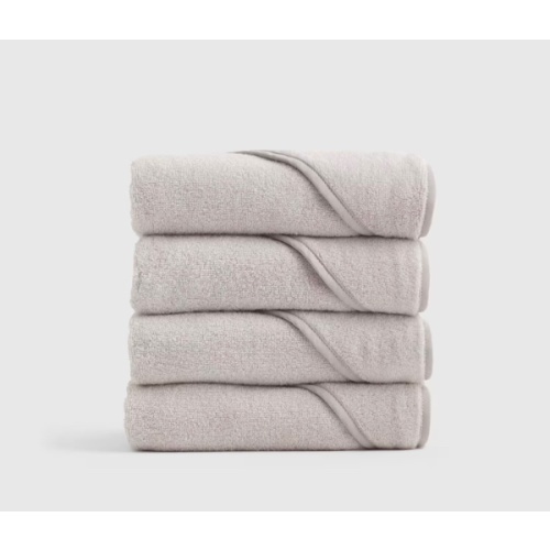 Organic Turkish Cotton Baby Hooded Towel Set 4-Pack in Light Grey