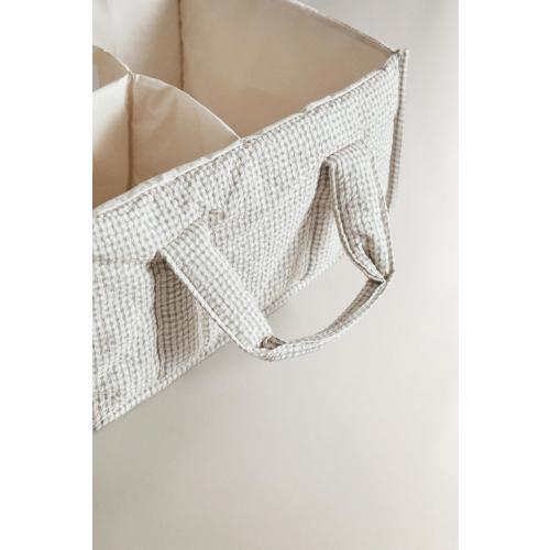 GINGHAM BABY CLOTHES ORGANIZER WITH HANDLE