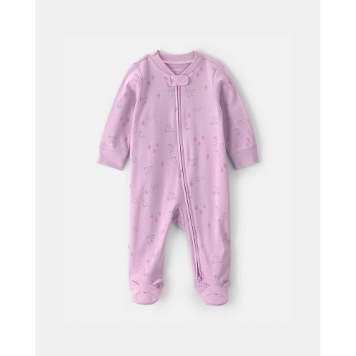 Baby Girl Bunny Snug Fit Sleep & Play Pajamas - Purple | Carter's