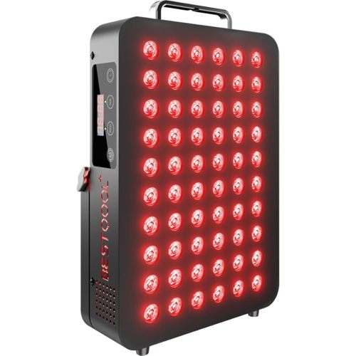 BestQool Red Light Therapy, Dual Chip Elite Grade LED Red Infrared Light Device with Near-Infrared Light 660nm 850nm High Power Red Light Therapy Panel at Home, Ideal for Body, Face, 105W (Black 60)
