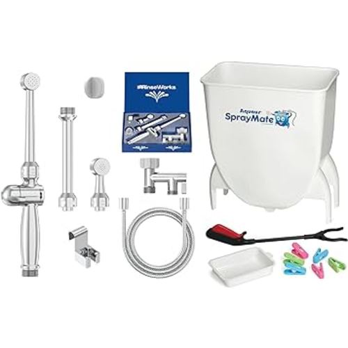 Aquaus SprayMate Premium Diaper Sprayer for Toilet Bundle (Brass Sprayer)