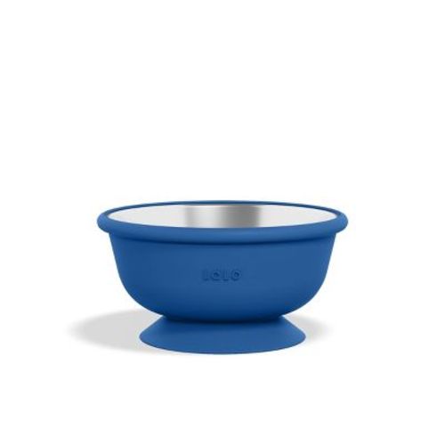 Lalo 12oz Stainless Steel Suction Baby Bowl - Blue Raspberry