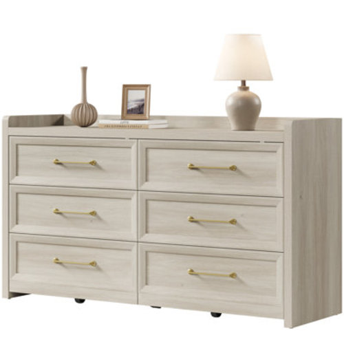 Latitude Run® 56.4"W Modern 6-Drawer Dresser & Reviews | Wayfair
