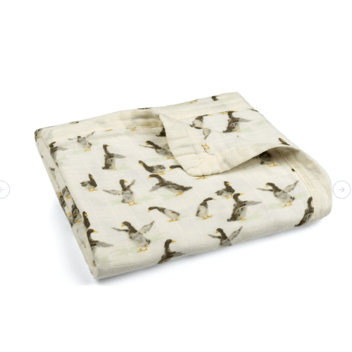 Duck Big Lovey Three-Layer Muslin Blanket - Milkbarn Kids Blankets & Quilts | Maisonette