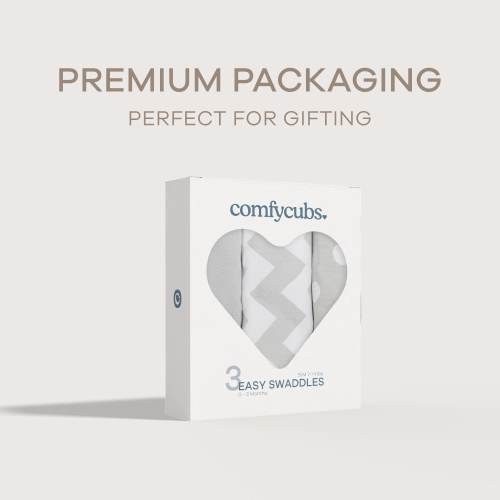 Swaddle Blankets for Baby Girl & Boy 3 Pack Sleep Sack Velcro by Comfy Cubs