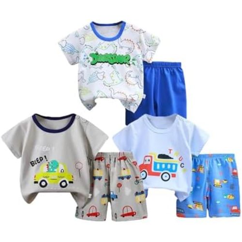 Toddler Baby Boy Clothes for 2t 3t Boys Cute Summer Short Sleeve T-Shirt Tops Shorts Clothes Sets Baby Boy Outfits