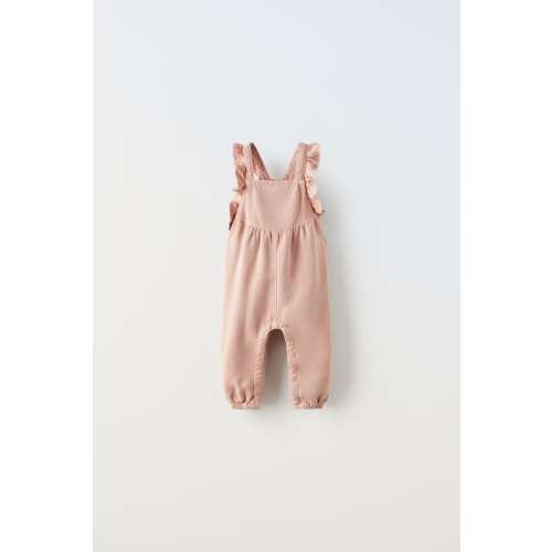 RUFFLED SERGED OVERALLS