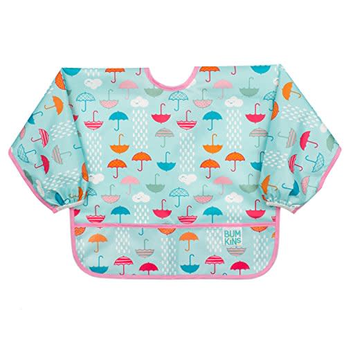 Bumkins Waterproof Sleeved Bib, Umbrella (6-24 Months)