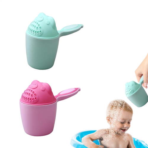 Viflosae Baby Hair Washing Cup Bath Rinser Easy Care Kids Shampoo Washing Handle Gentle Water Control Soft Rinse Comfortable Cleaning for Toddler Infant Bath Time
