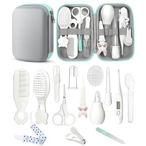 Baby Grooming Kit for Newborns, All-in-One Baby Care Essentials with Nail, Hair, Nasal and Temperature Care Tools for First-Time Parents Home and Travel Used